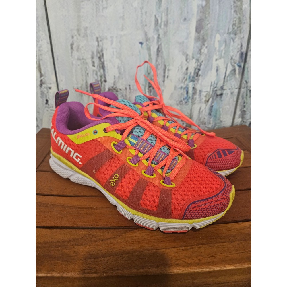 Salming EnRoute Womens Running Shoes Orange Purple Yellow Size 9 US 40.5 EU